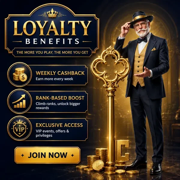 Gentleman distingué présentant une clé de fidélité dorée à l'entrée de l'Application Billionaire Spin