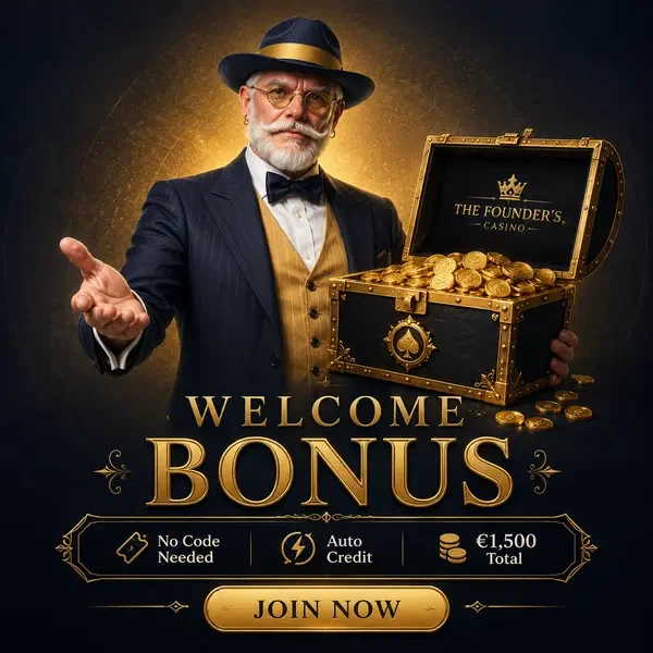 Gentleman distingué présentant un coffre au trésor de bonus de bienvenue au Billionaire Spin Casino