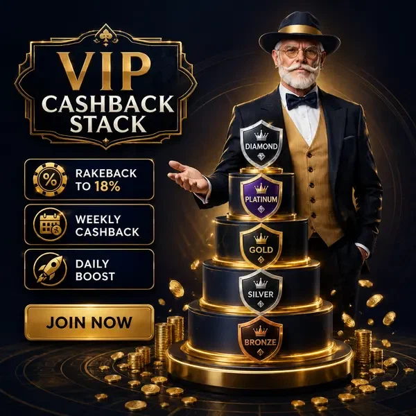 Gentleman distingué présentant les paliers de bonus VIP Cashback Stack à un podium élégant